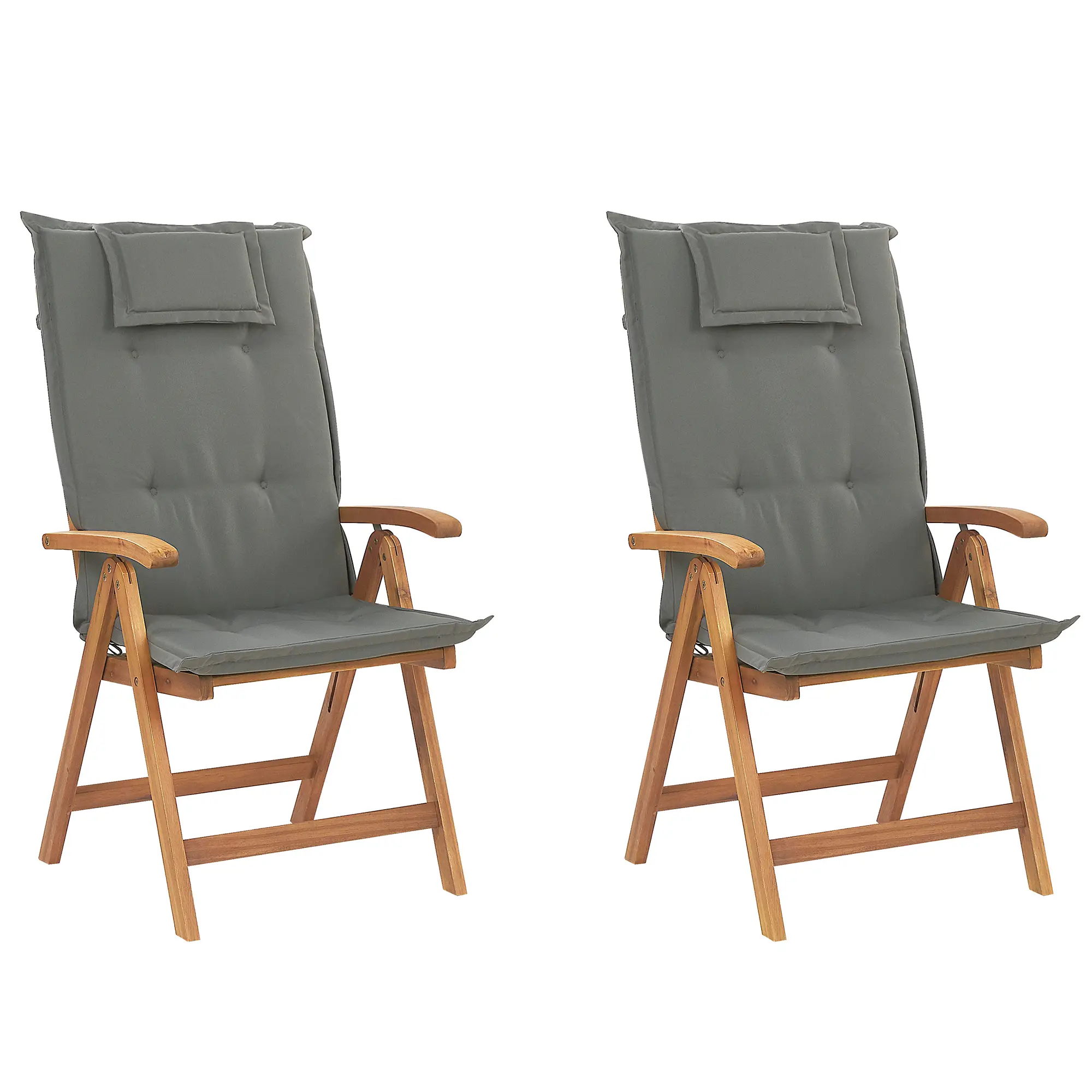 Chaise de jardin Acacia Gris graphite JAVA – Beliani