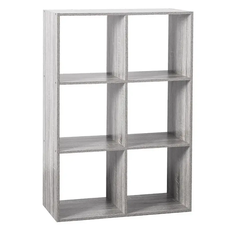 Étagère en bois 6 cases Mix coloris gris 5five