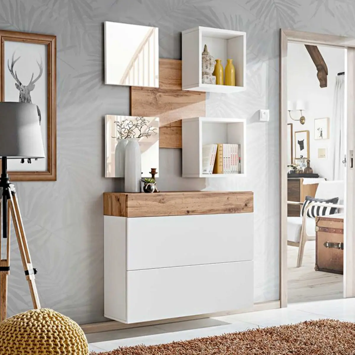 Ensemble Dressing Design «Easy V» 190cm Naturel