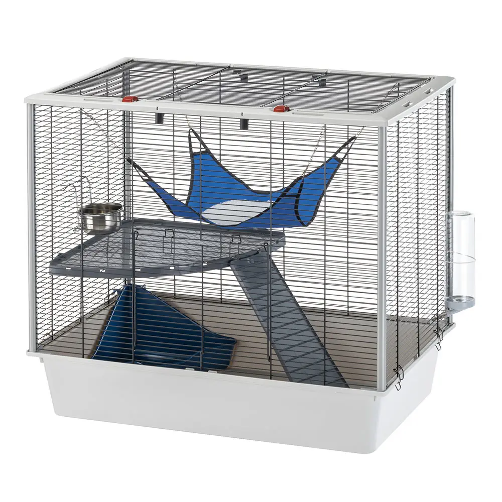 Ferplast Cage confortable pour fûrets et rats FURAT, strucutre à plusieurs niveaux avec accessoires inclus, angles renforcés, vernis métal et