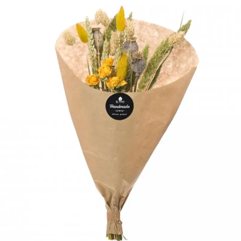 Fleurs séchées jaunes en bouquet 50 cm – Naturalys