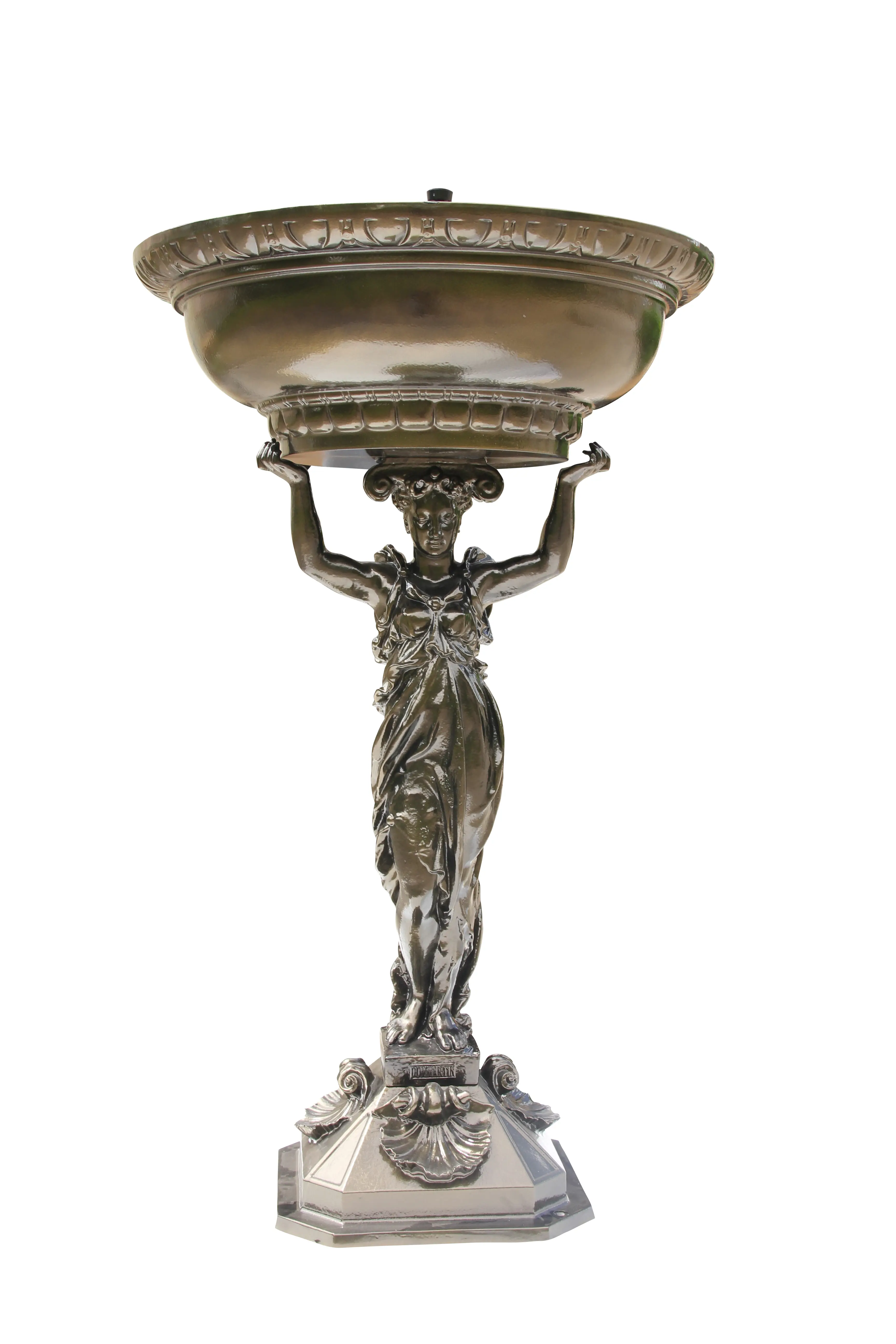 Fontaine cariatide vieux bronze H. 107cm X L. 65cm, Dommartin