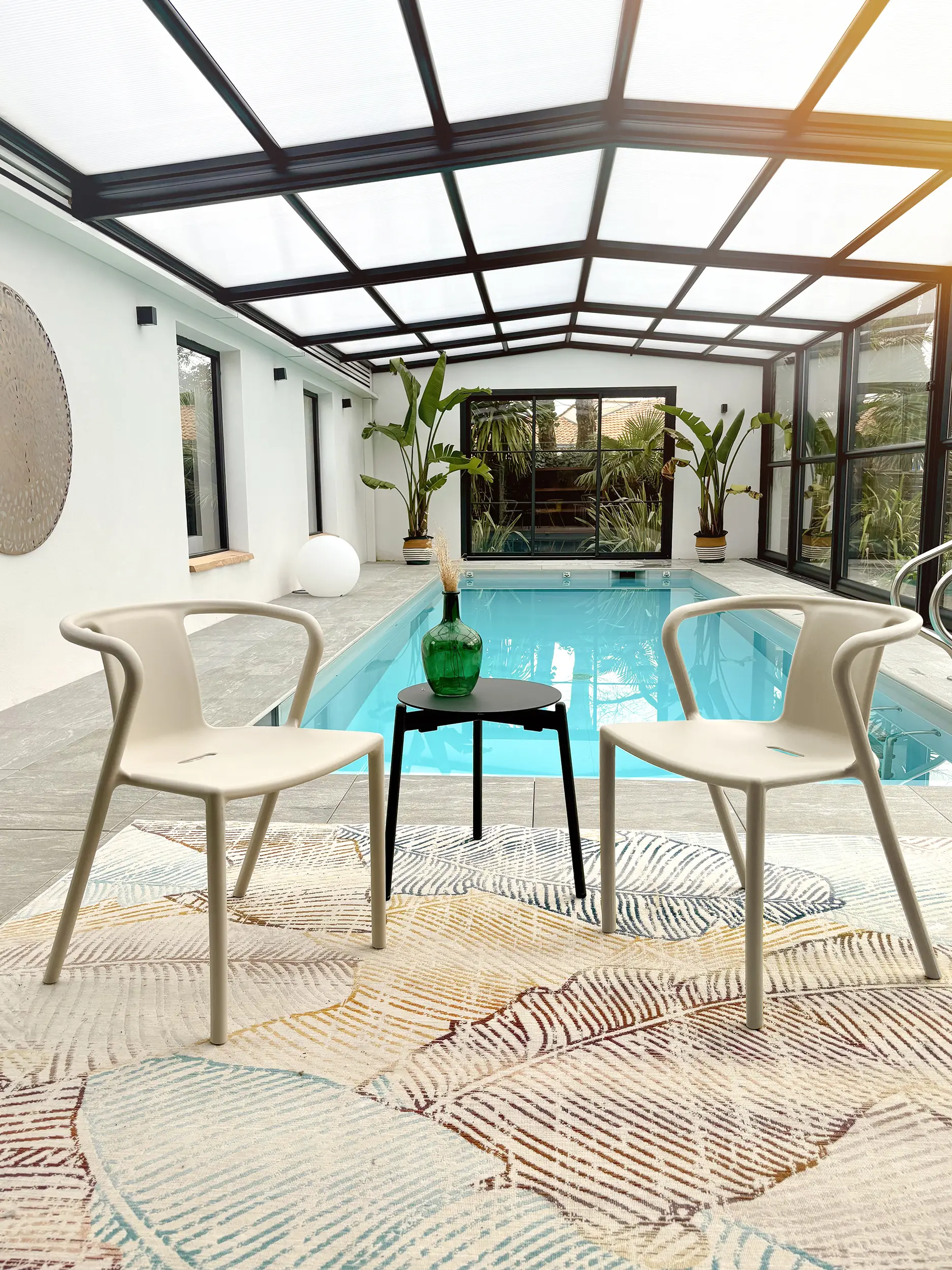 Fauteuil de jardin empilable en Polypropylène – Sable – DIEGO