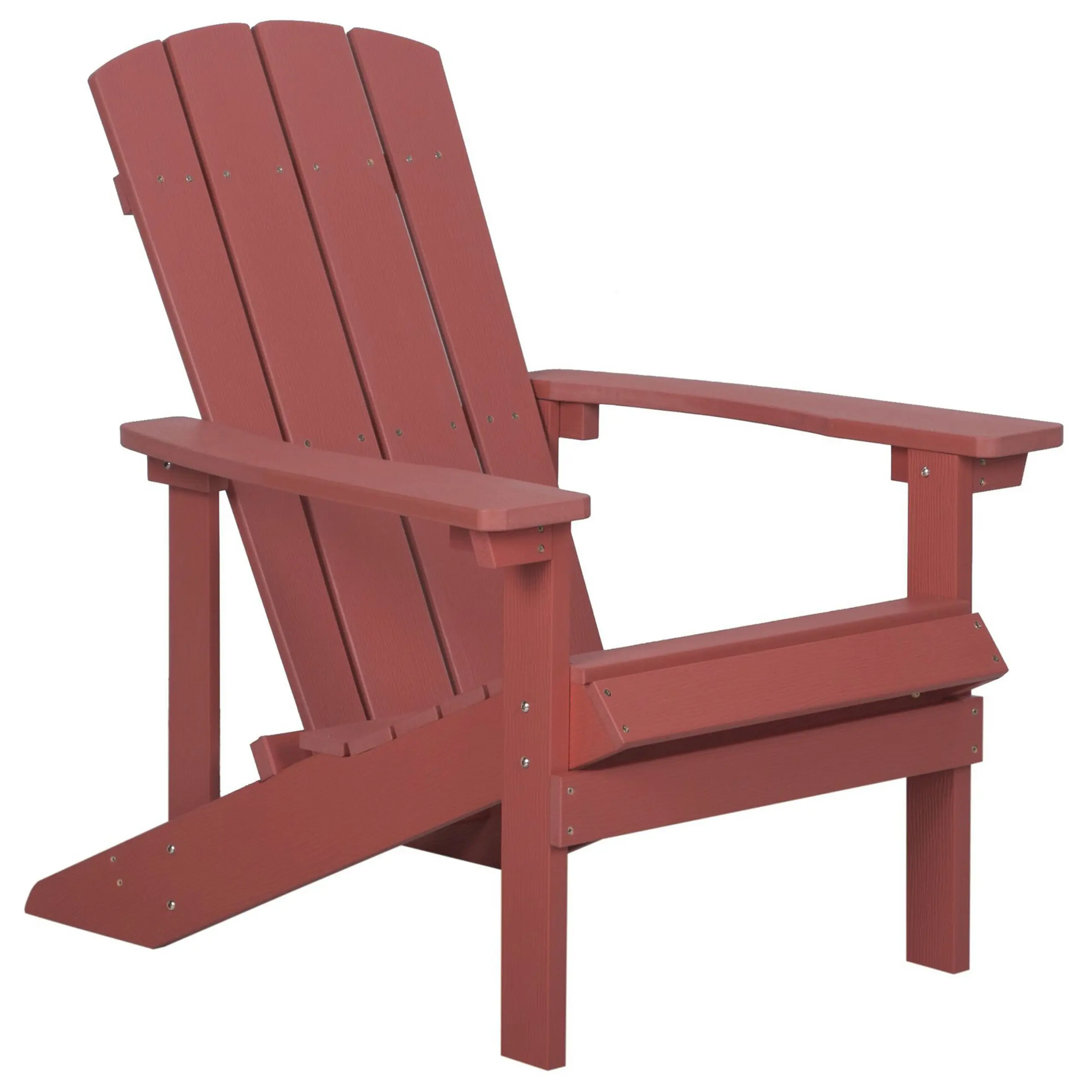 Chaise de jardin Bois synthétique Rouge ADIRONDACK – Beliani