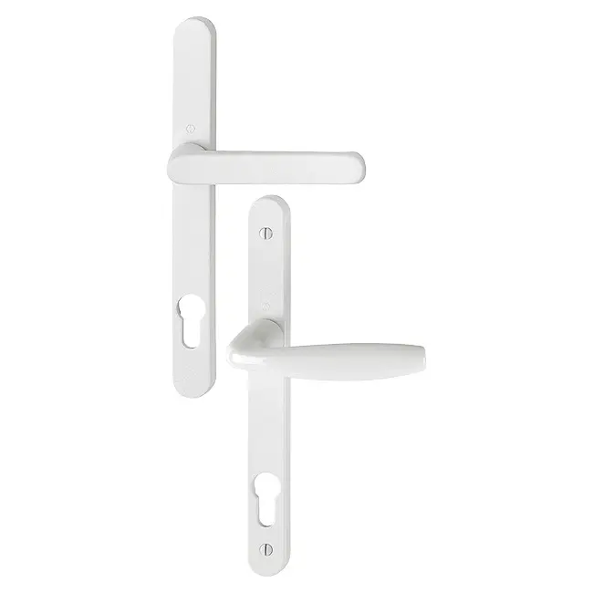 Ensemble sur plaque carré 8mm à montage rapide entraxe 92mm New York type CLE I à saillie réduite finition blanc – HOPPE – 3397939
