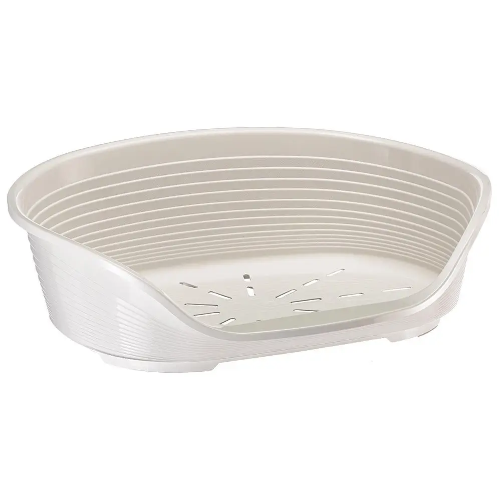 FERPLAST – Panier Chien – Lit pour Chien en Plastique Medium – 100% Plastique Recyclé – Lit pou Chat Lavable – Respirant Antidérapant – Siesta