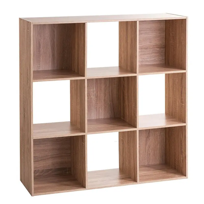 Etagère en bois 9 cases mix coloris chêne naturel 5five