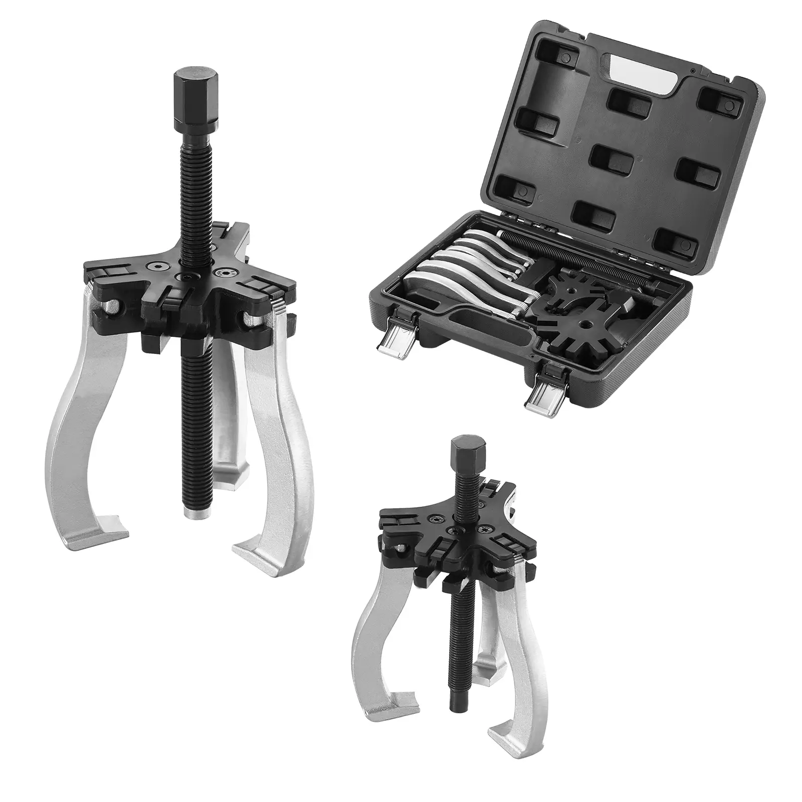 VEVOR Extracteur roulement 2/3 mâchoires 2 pièces traction 2/5T acier ouverture 76,2-177,8 mm pour engrenages poulies.