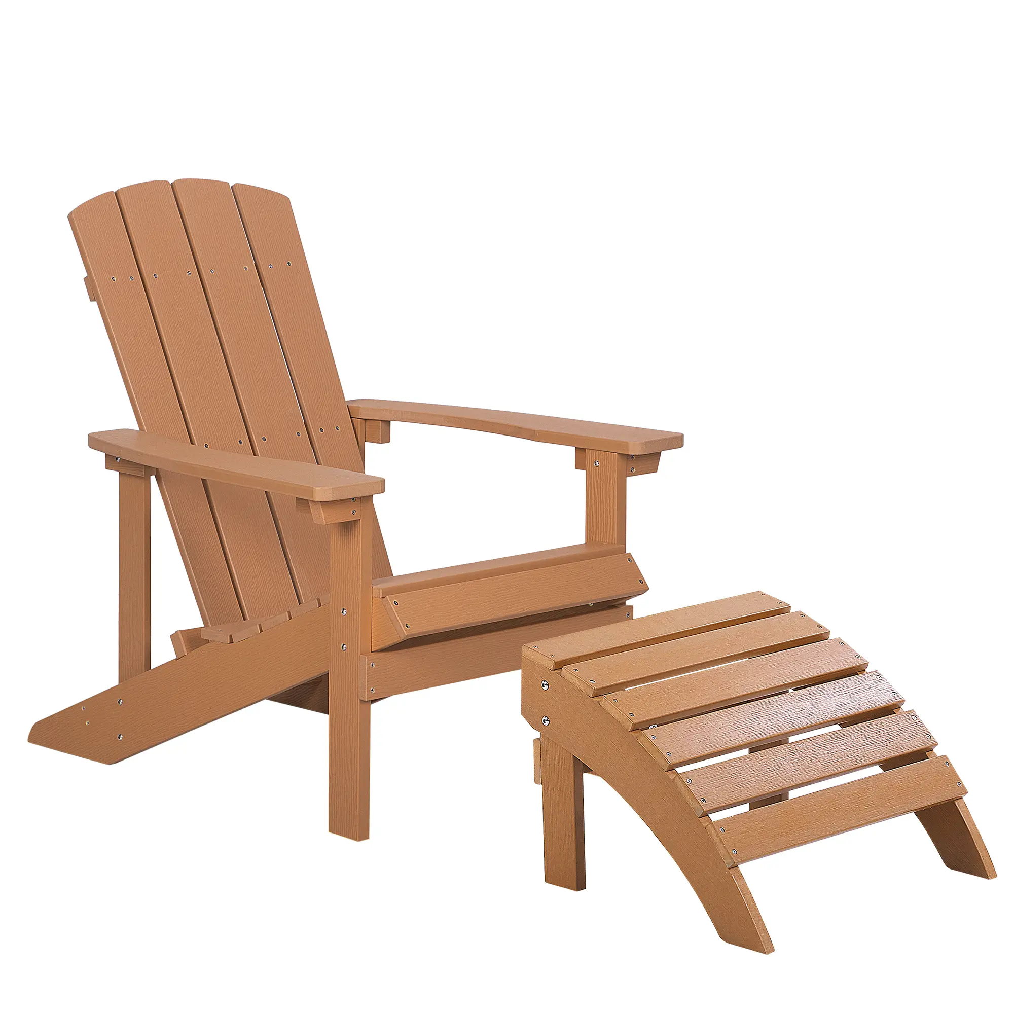 Chaise de jardin Bois synthétique Marron ADIRONDACK – Beliani