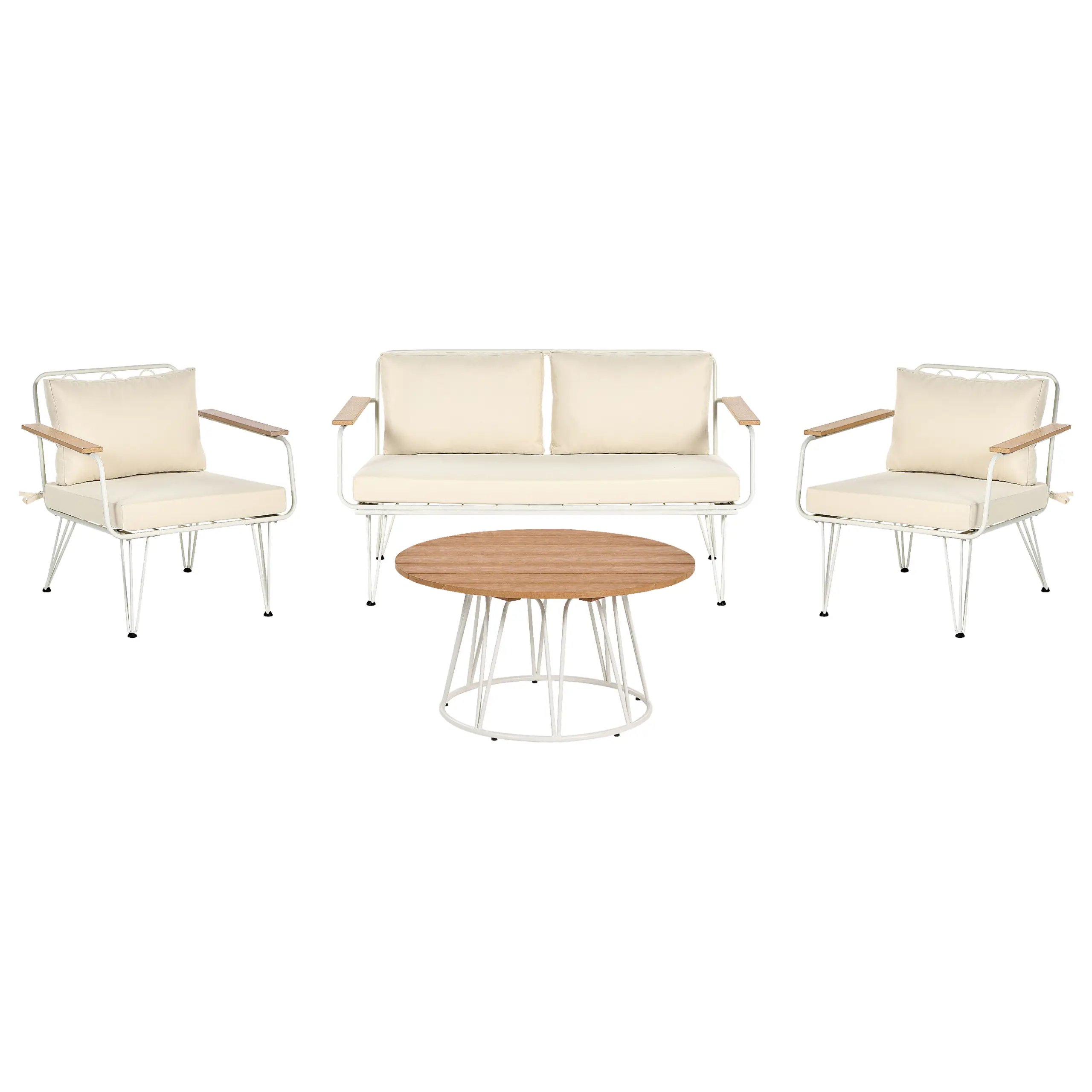Set de jardin Acier Beige clair MONTESILVANO – Beliani