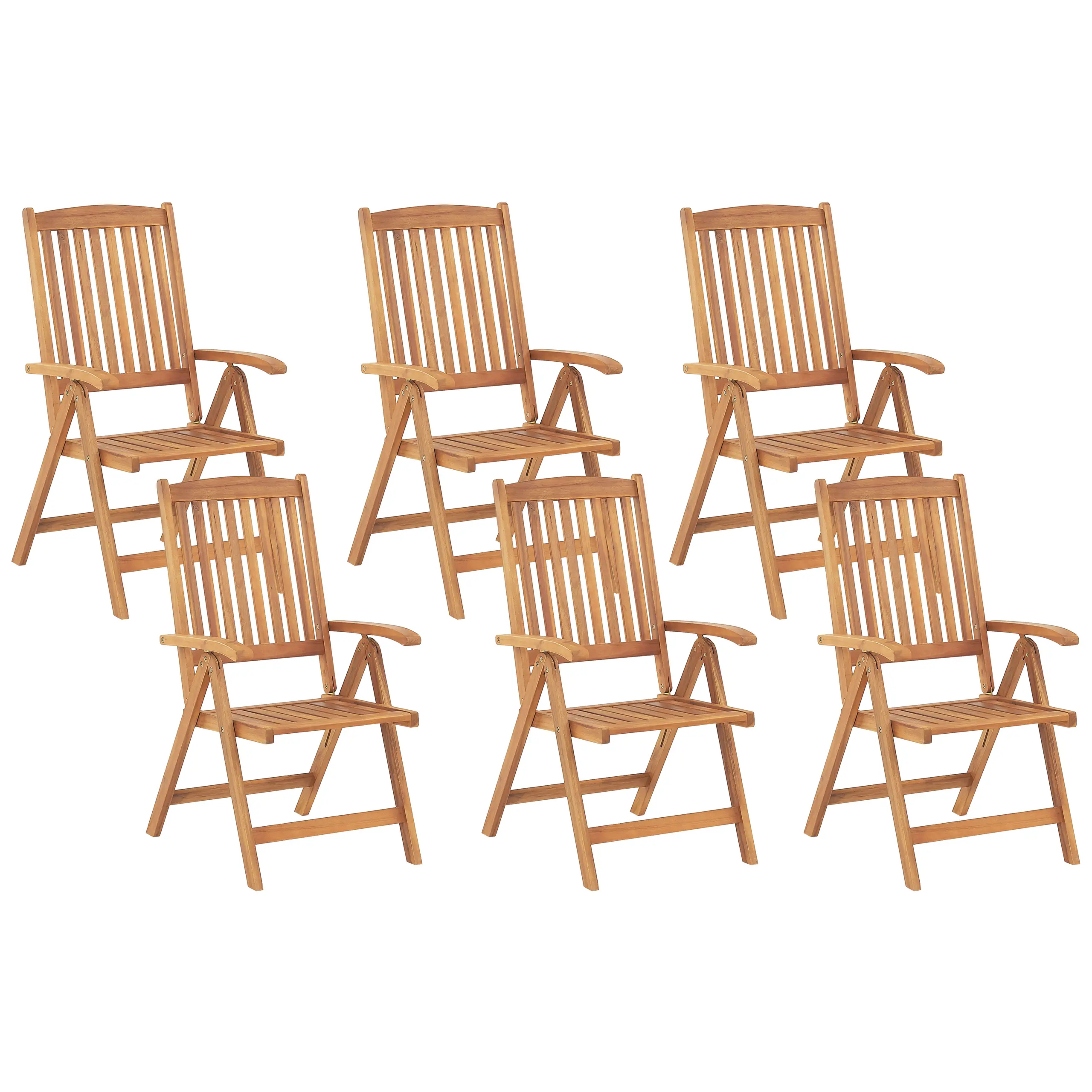 Chaise de salle à manger Acacia Marron clair JAVA – Beliani