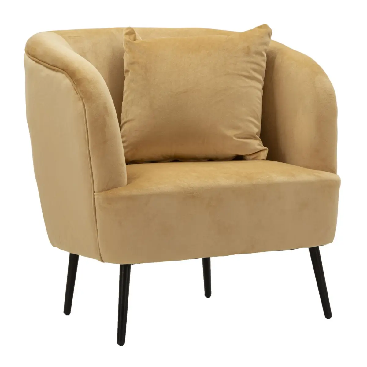 Fauteuil Imitation Fourrure «Soffy» 78cm Marron
