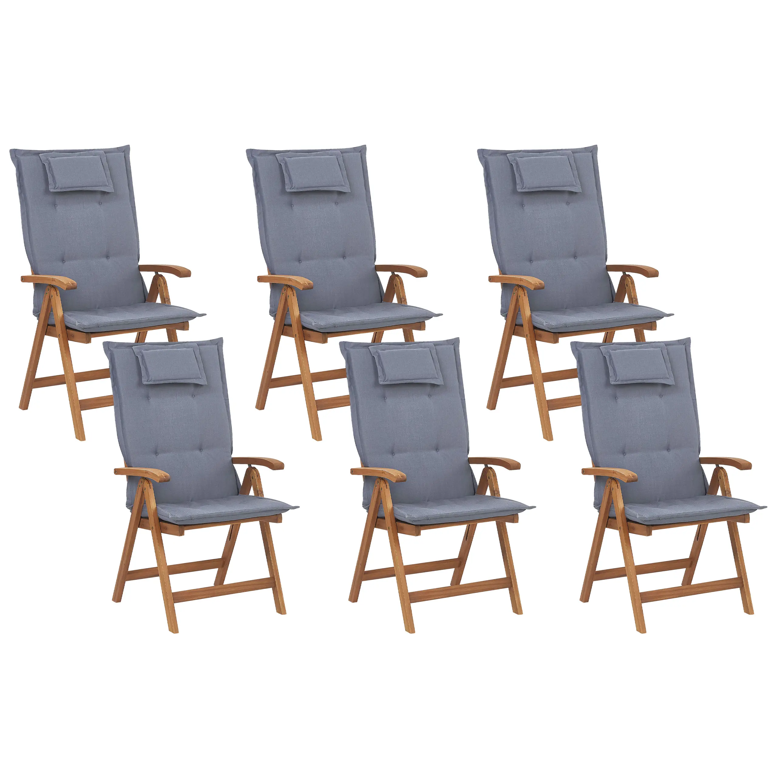 Chaise de jardin Acacia Bleu JAVA Beliani