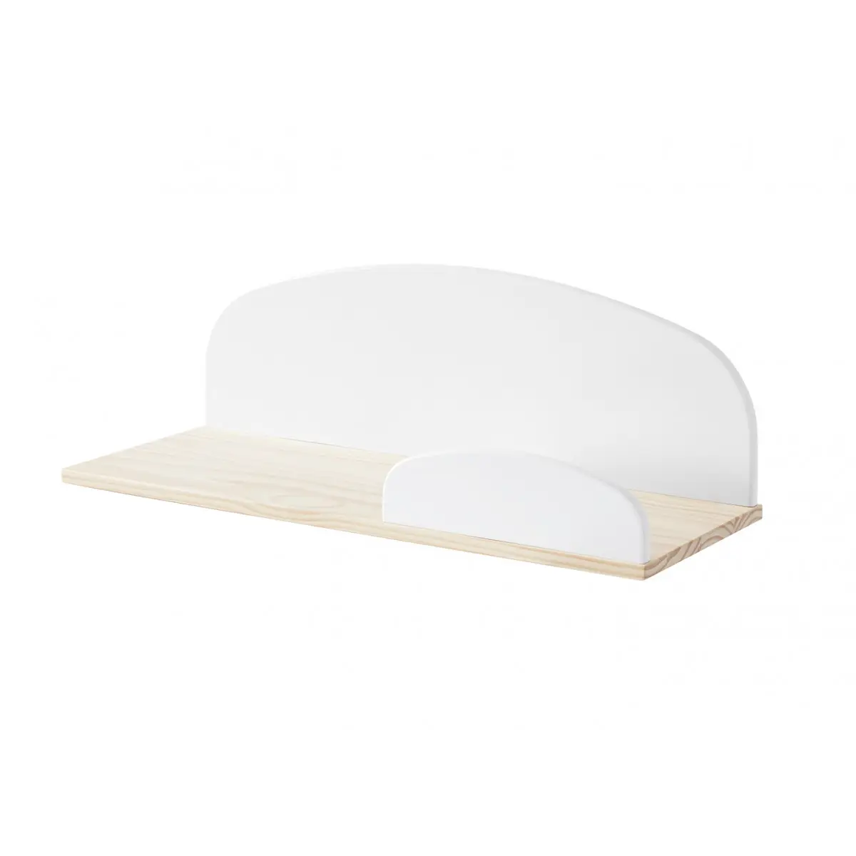 Etagère Murale 65cm Blanche et Bois – BODHI WHITE