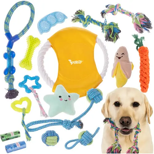 ensemble objet à mâcher pour chien, remorqueur – 25384