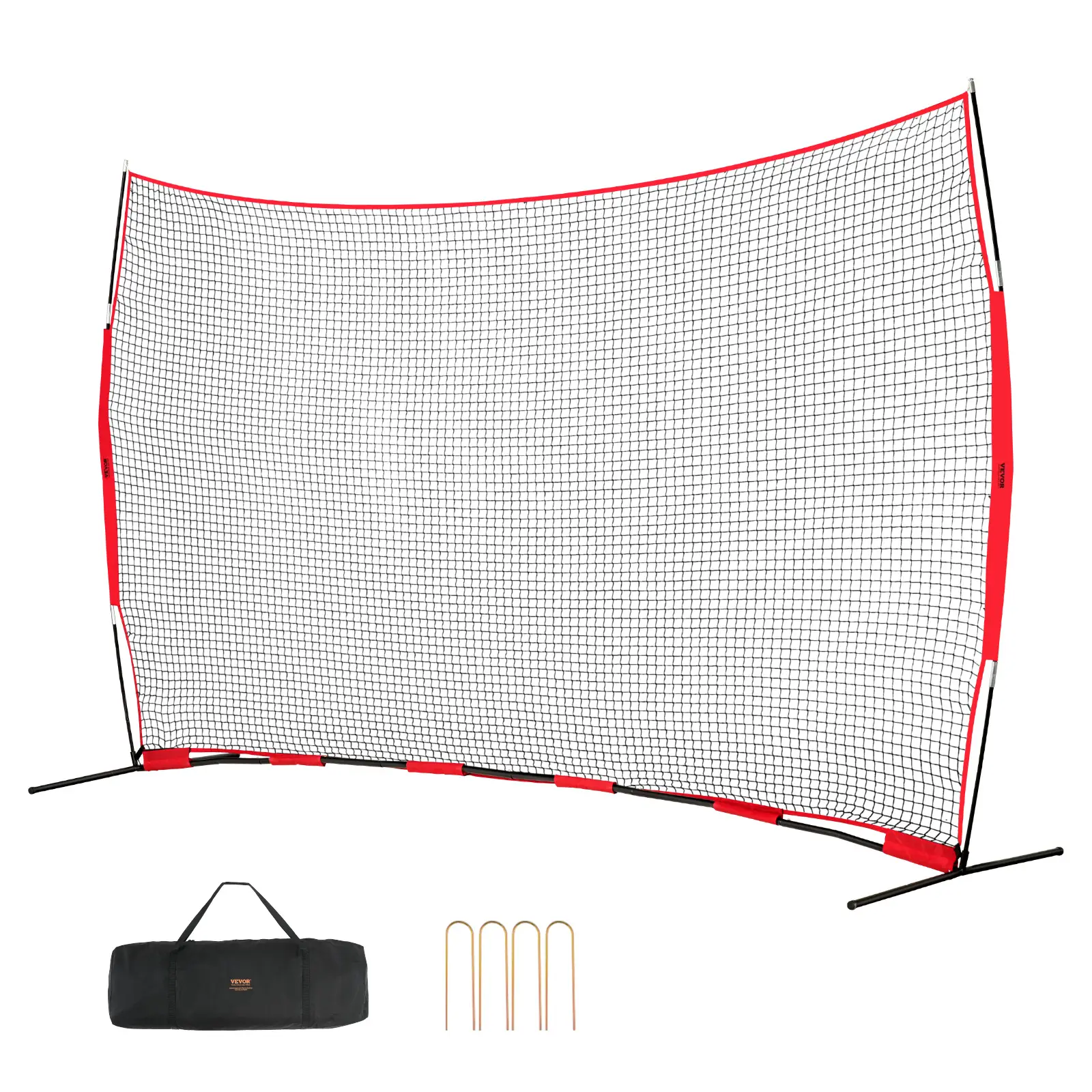 VEVOR Filet entraînement baseball 507×312 cm, portable, sac transport. Backstop.