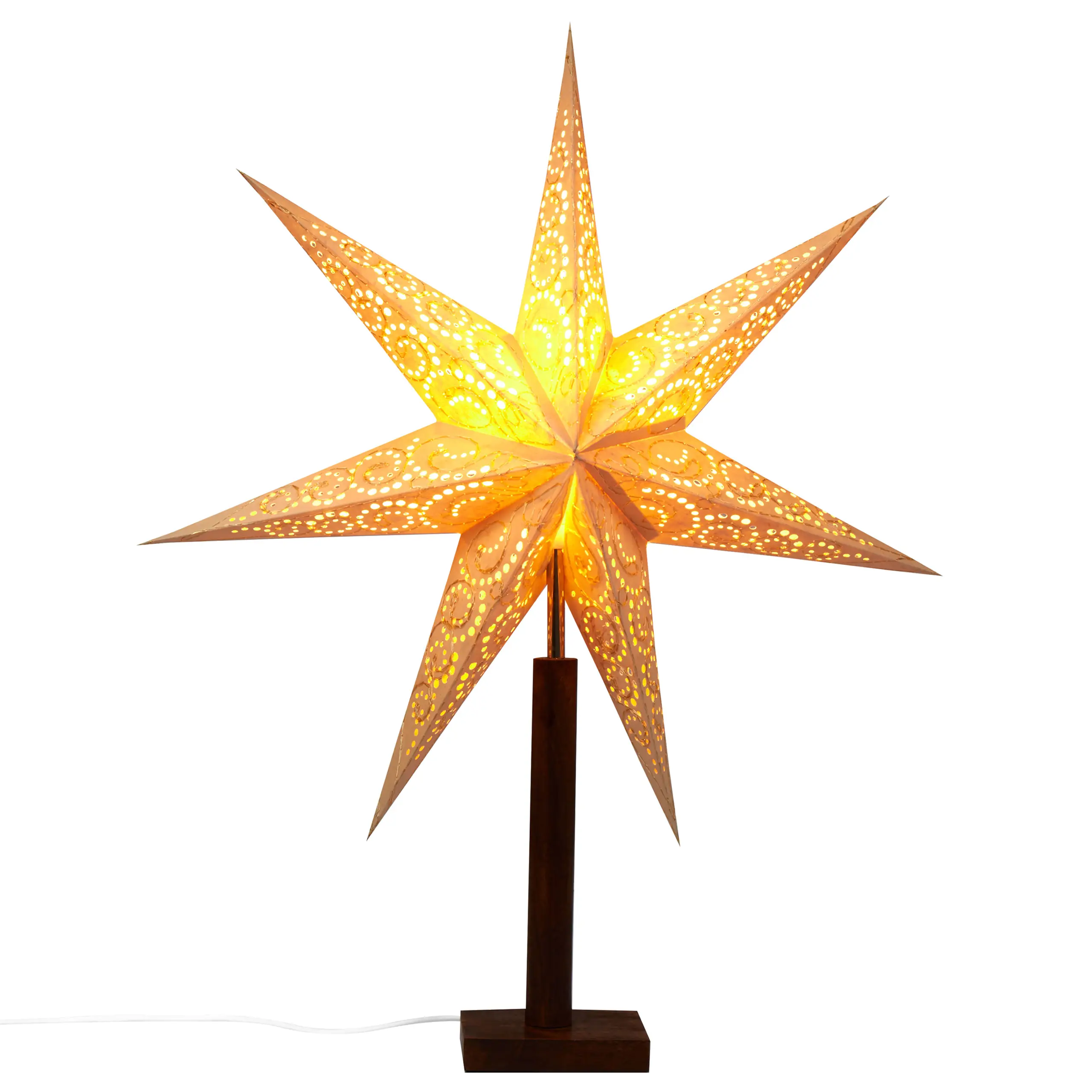 Lampe de chevet Papier Beige MANA Beliani