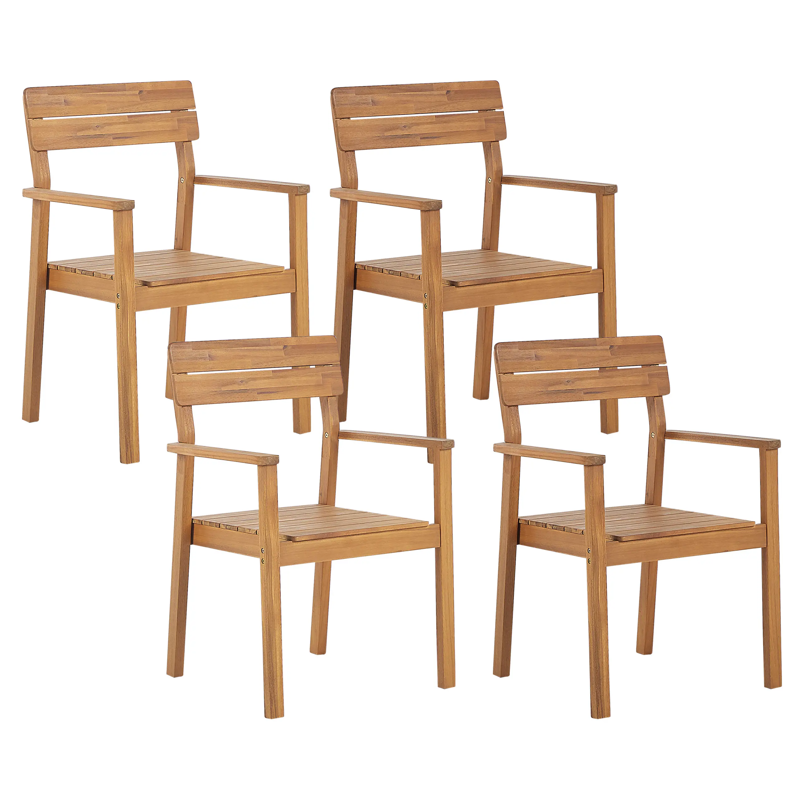 Chaise de salle à manger Acacia Marron FORNELLI – Beliani