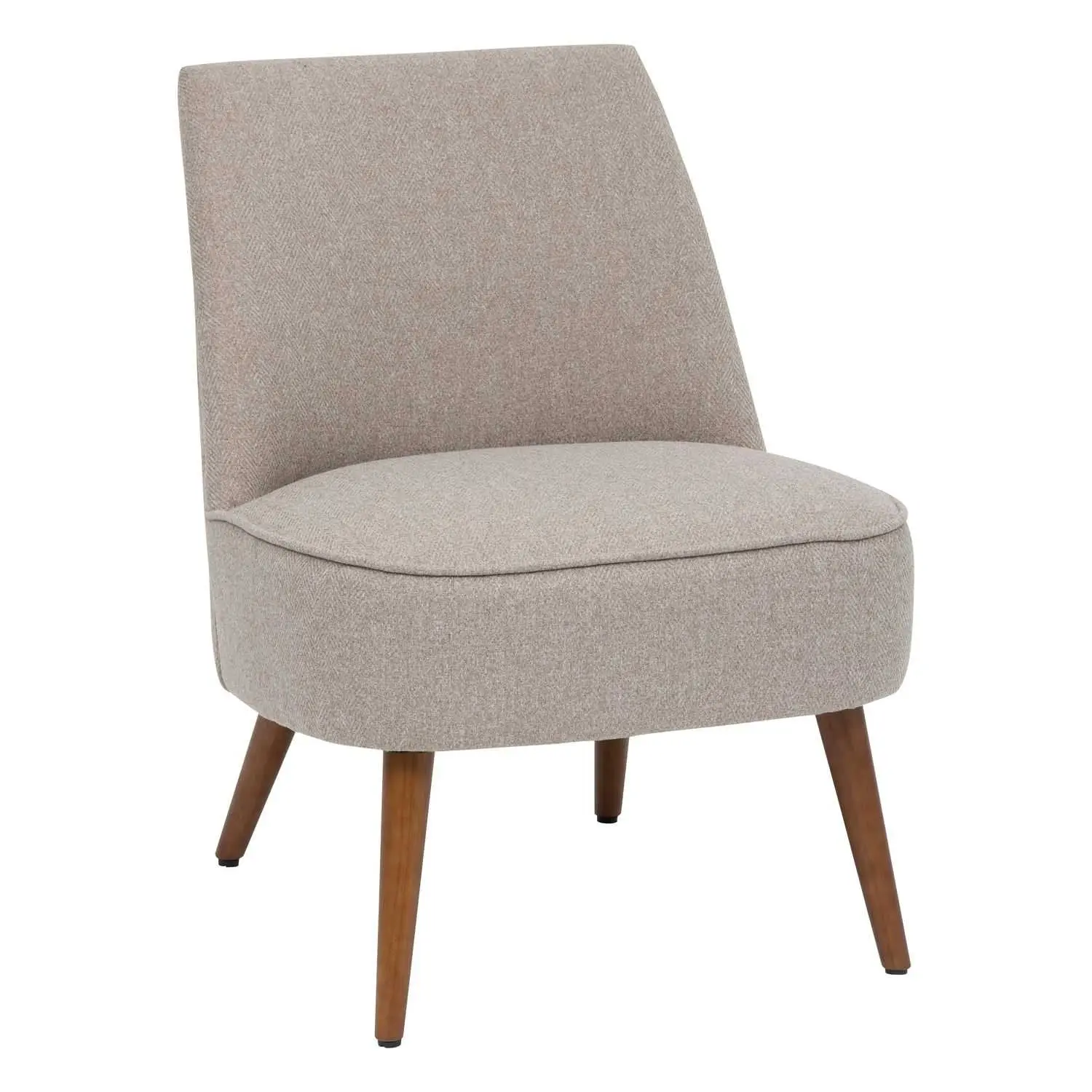 Fauteuil Gaby avec pieds en bois – Beige – Atmosphera