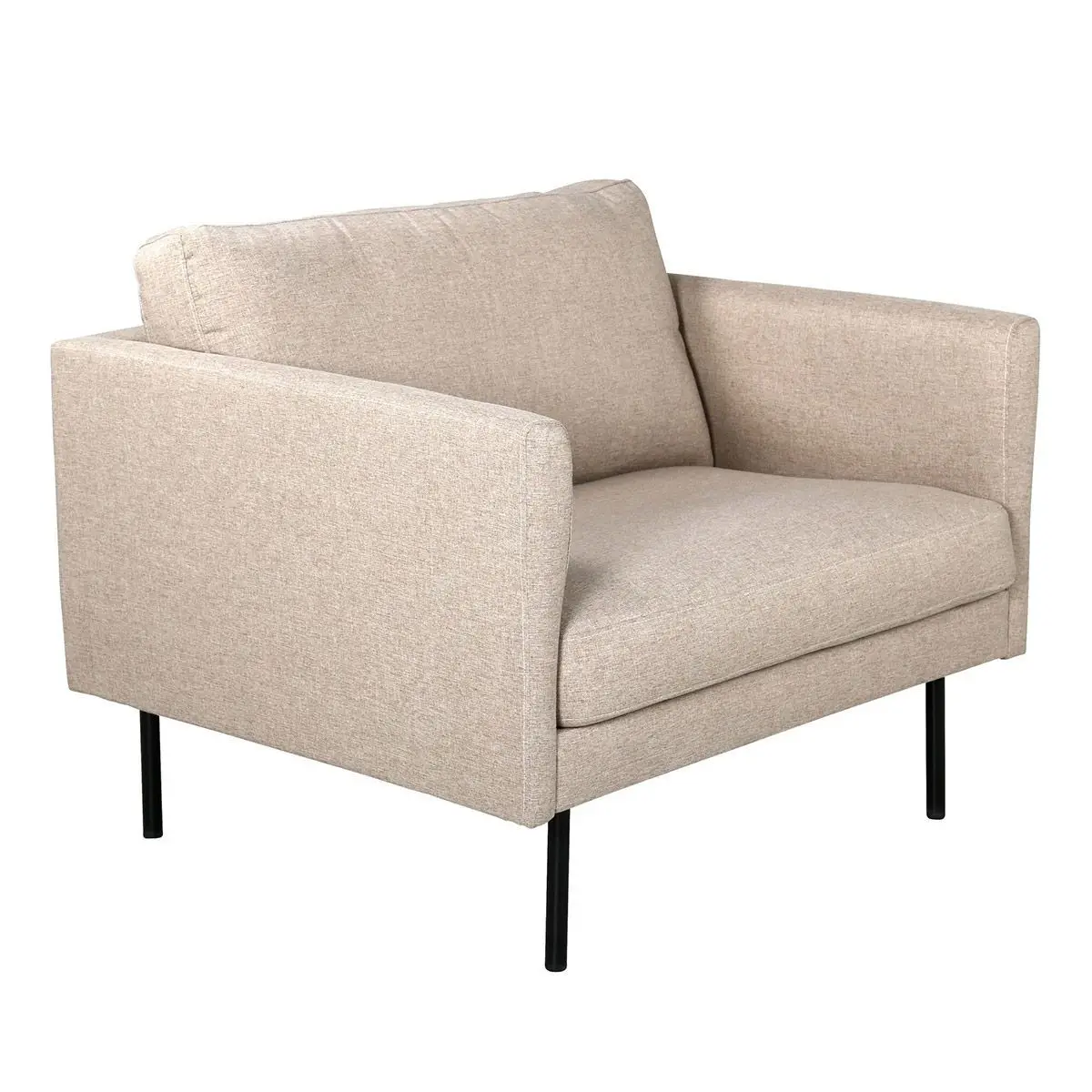 Fauteuil en Tissu «Zoom» 95cm Beige