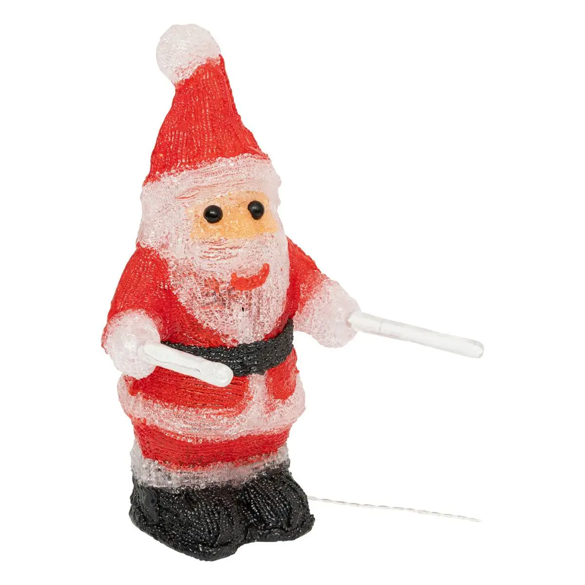 Forme acrylique extérieure Père Noël tambour solaire 60 LED H.32cm FEERIC LIGHTS & CHRISTMAS