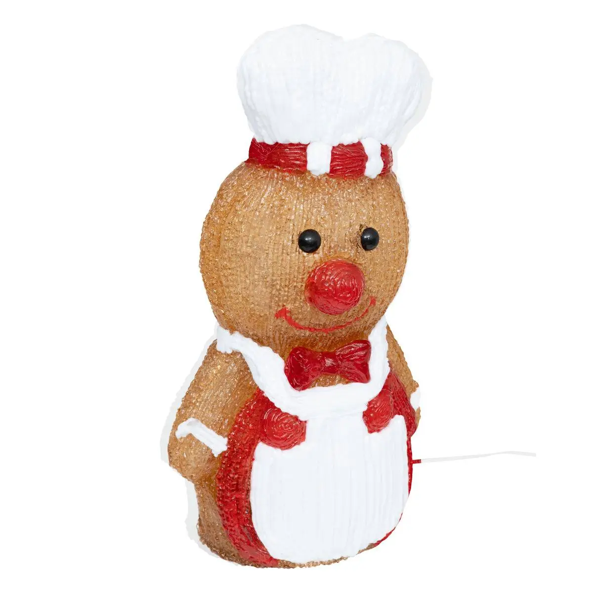 Forme acrylique extérieure pain d’épice solaire 25 LED fixes H.28,5cm FEERIC LIGHTS & CHRISTMAS