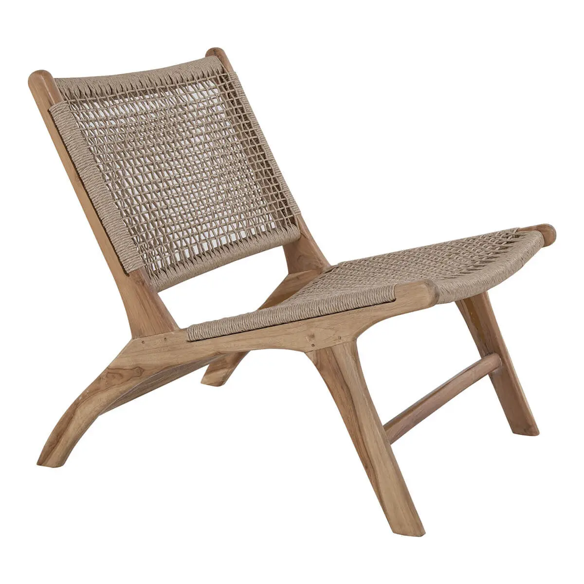 Fauteuil en Teck Massif et Résine Tressée – WINDLEY