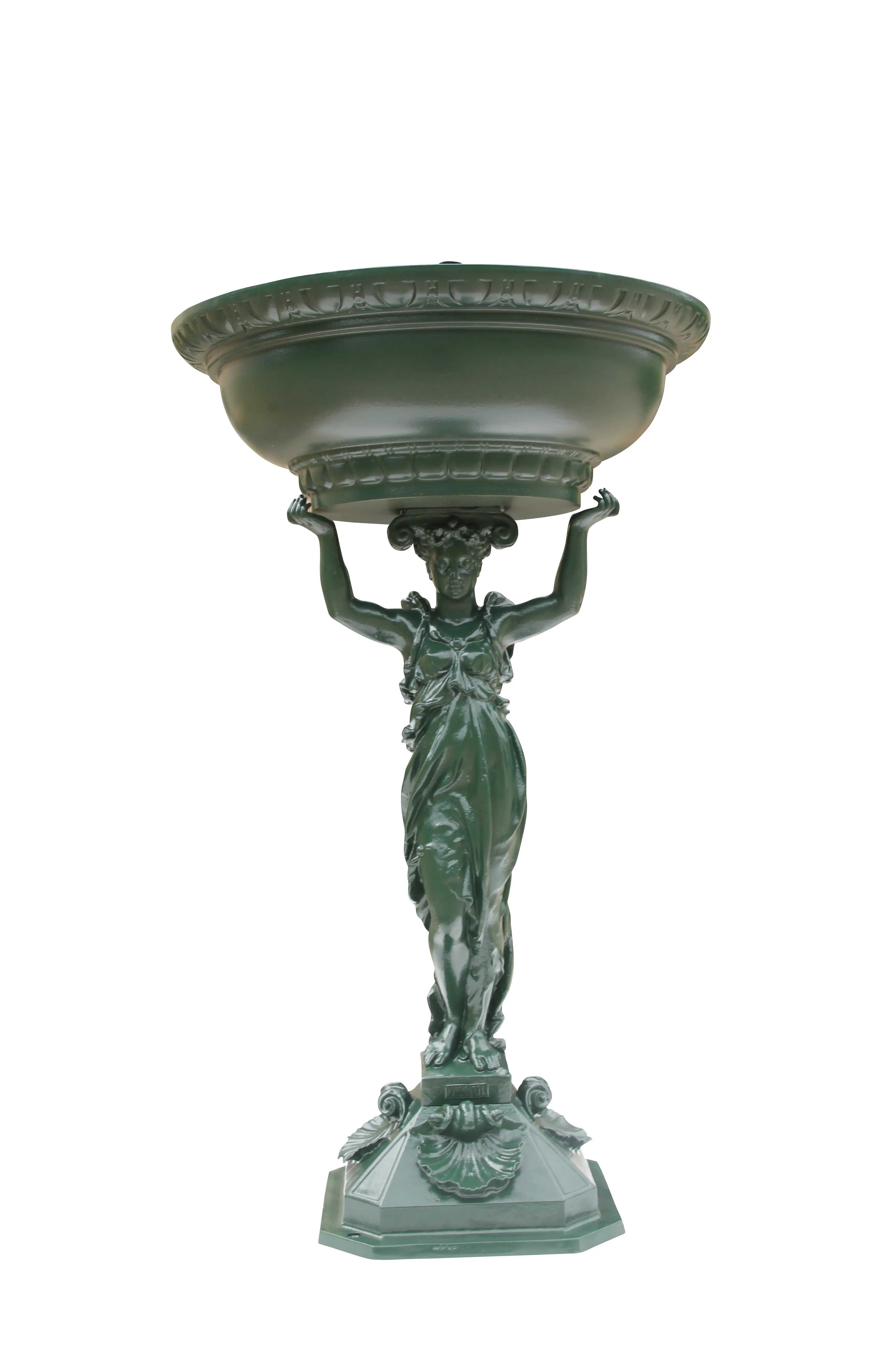 Fontaine cariatide vert 6009 H. 107cm X L. 65cm, Dommartin