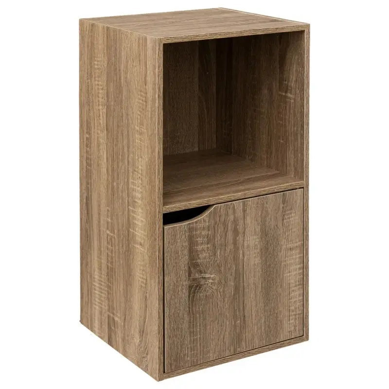 Etagère 2 cases 1 porte Mix coloris naturel 5five