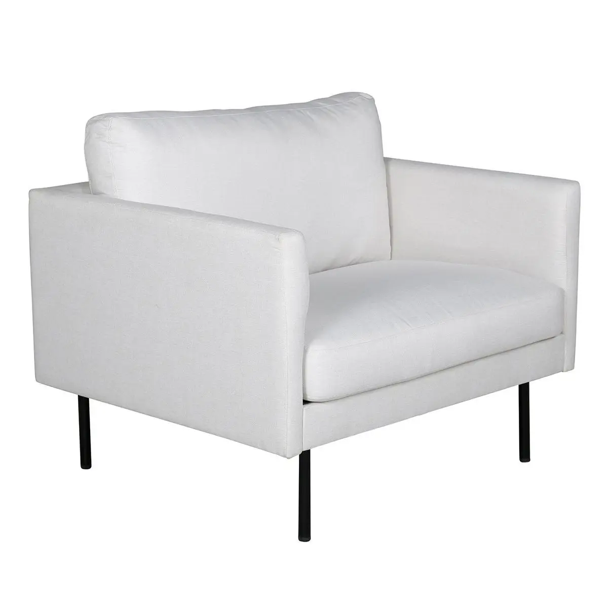 Fauteuil en Tissu «Zoom» 95cm Beige Clair