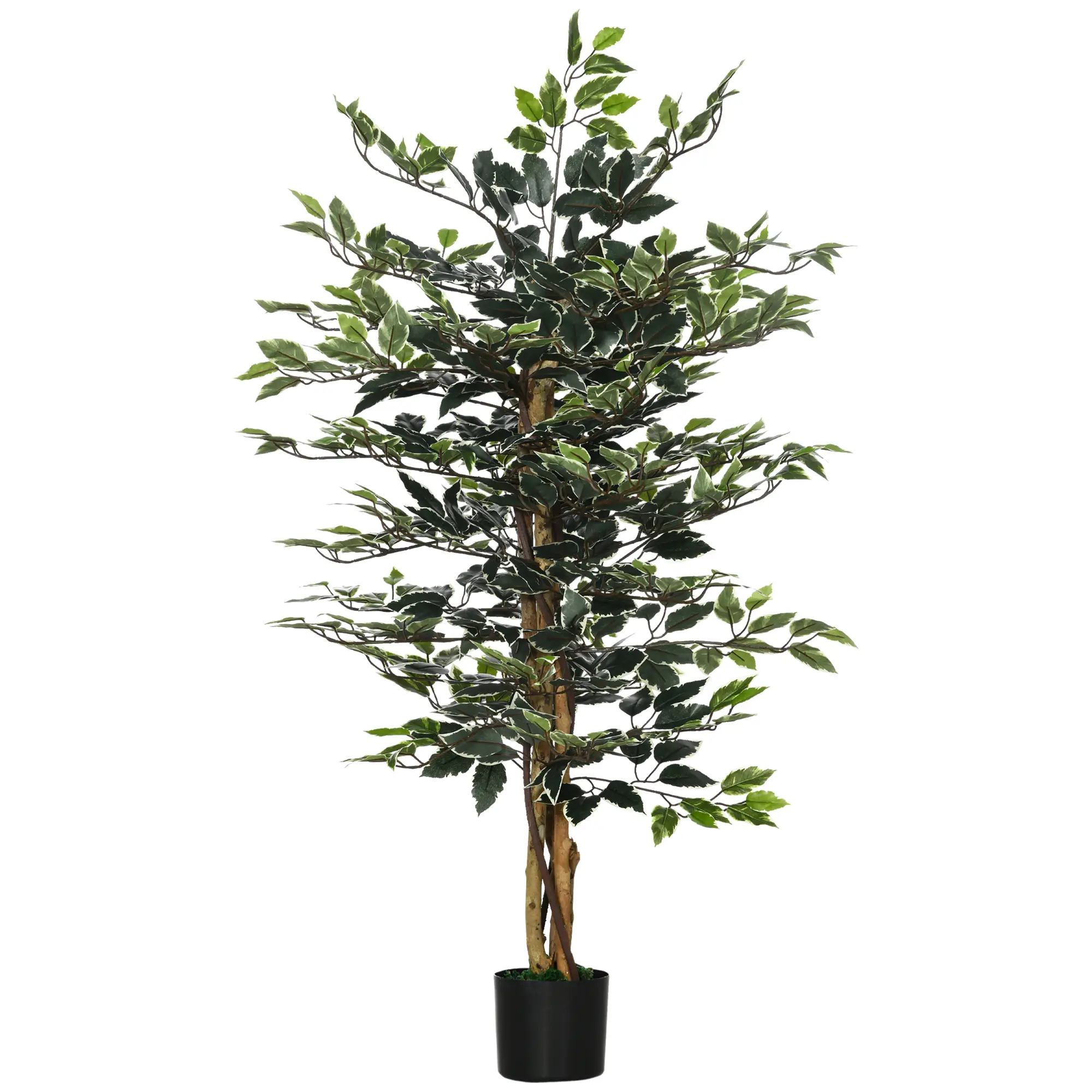 Ficus Artificiel Polyester PE Pour Maison Bureau Décoration Réaliste 130cm Vert – ComfortXL Outdoor Living