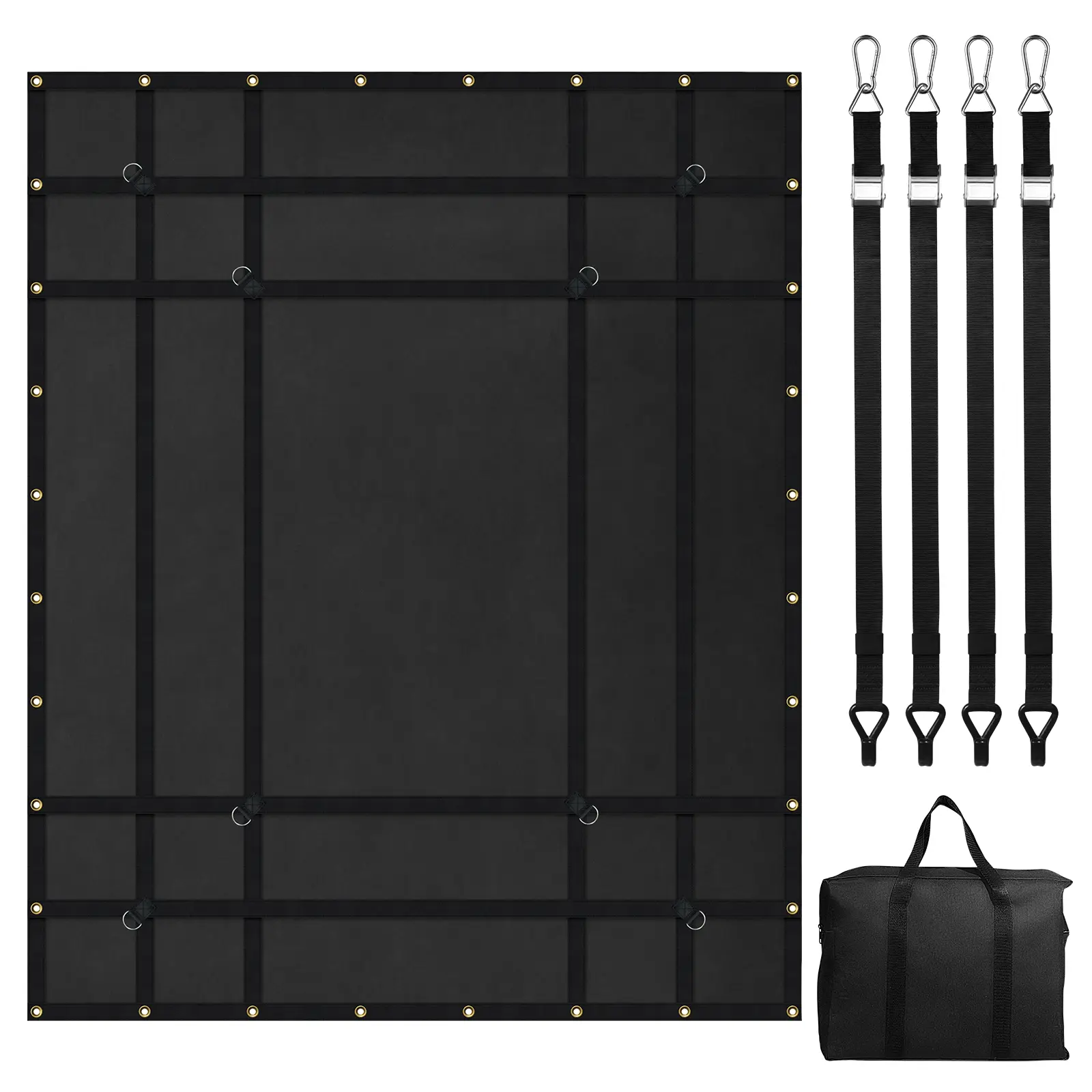 VEVOR Filet chargement 183x145cm, 318kg, 4 sangles, crochets caoutchouc.