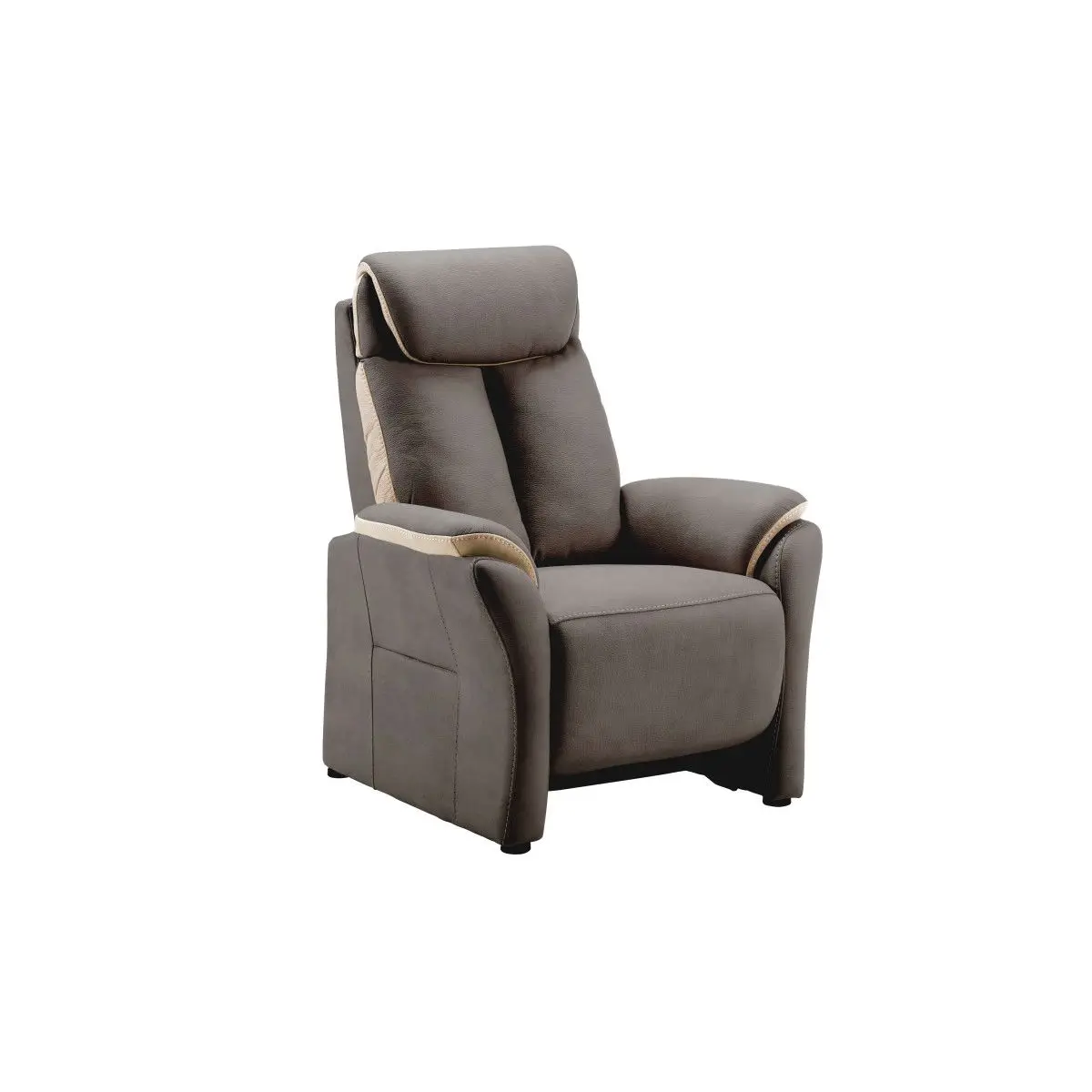 Fauteuil Fixe New Nobuck Gris Foncé et Beige – COIMBRA