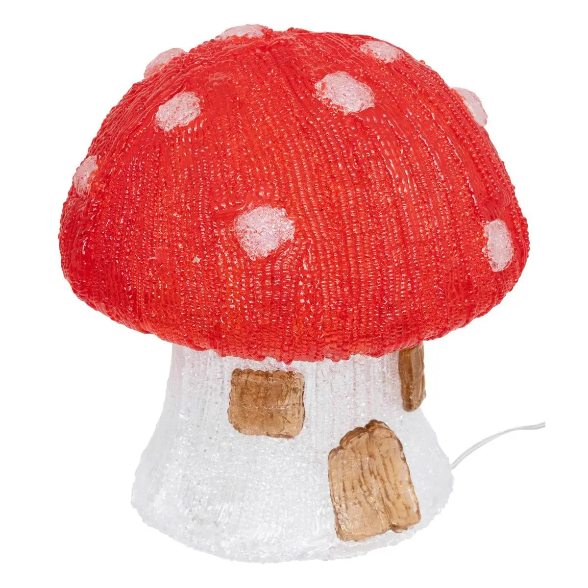Forme acrylique extérieure maison champignon lumineux solaire 30 LED H.21cm FEERIC LIGHTS & CHRISTMAS