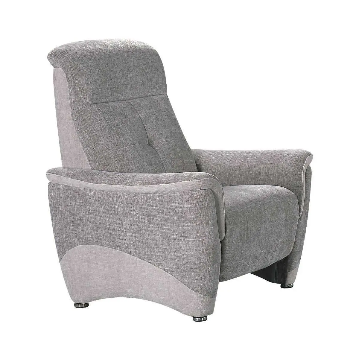 Fauteuil fixe tissu maillé ultra doux bicolore gris – AUSTRAL