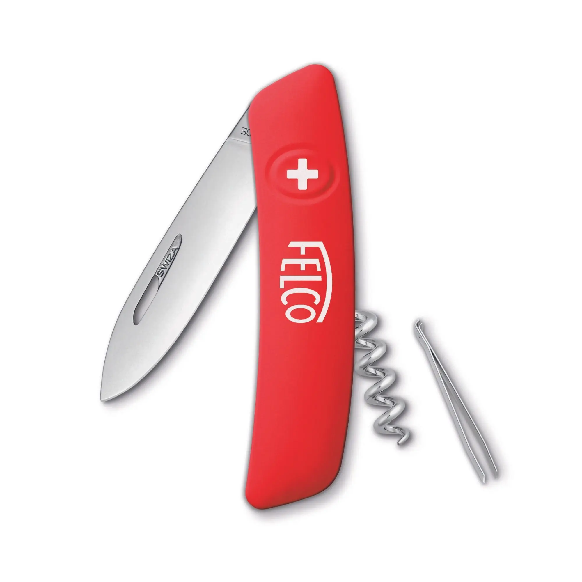 FELCO Couteau suisse n° 501 (4 fonctions incluant tire-bouchon et pincette, longueur 95 mm, lame en acier inoxydable, poignée ergonomique) FELCO 501