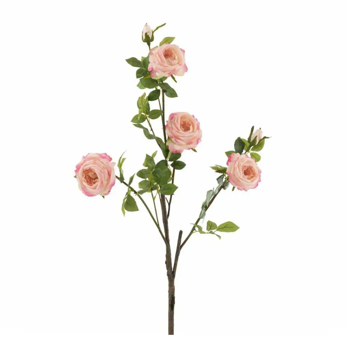 Fleur Artificielle «Roses & Feuilles» 86cm Rose