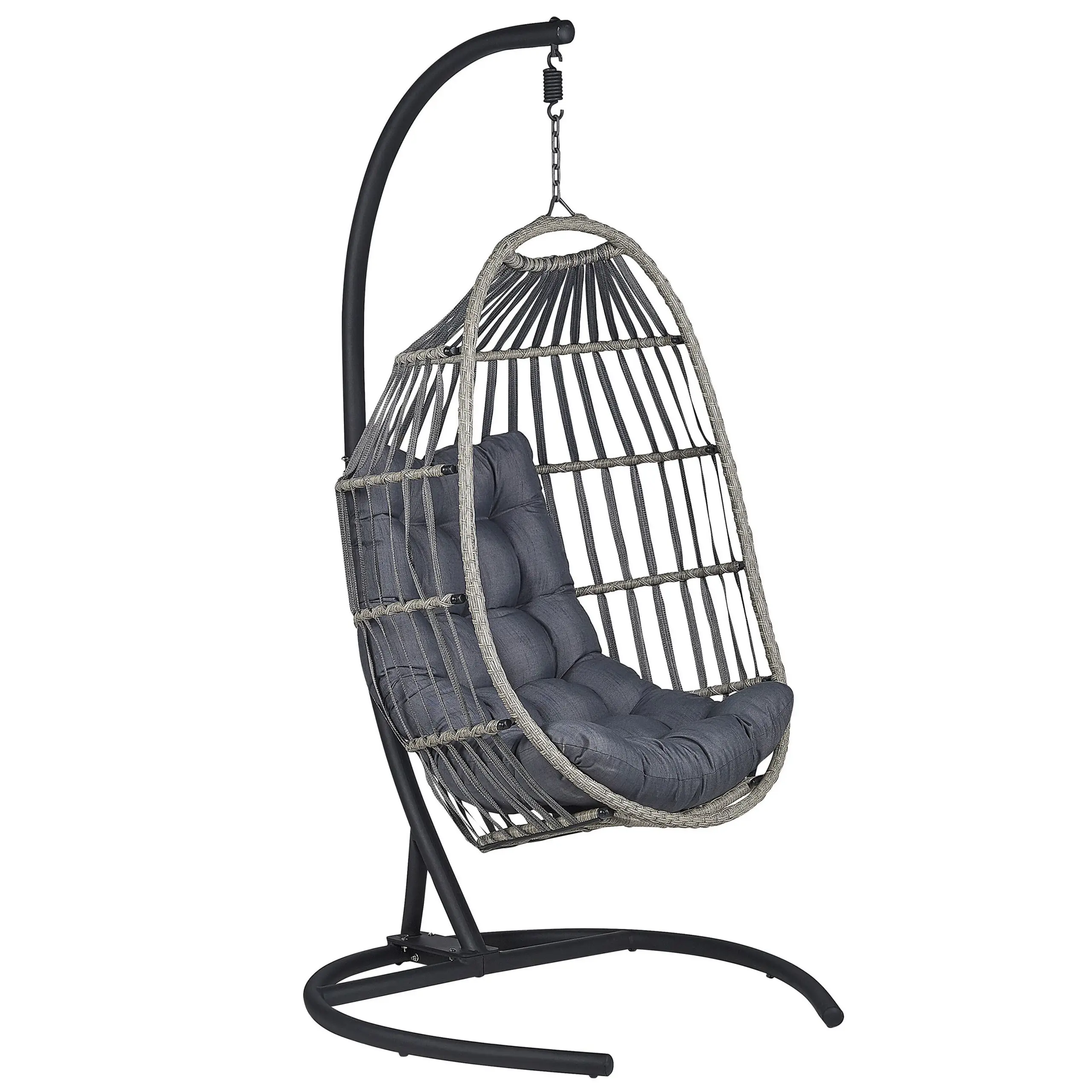 Chaise porte-à-faux Tissu Gris foncé SESIA – Beliani