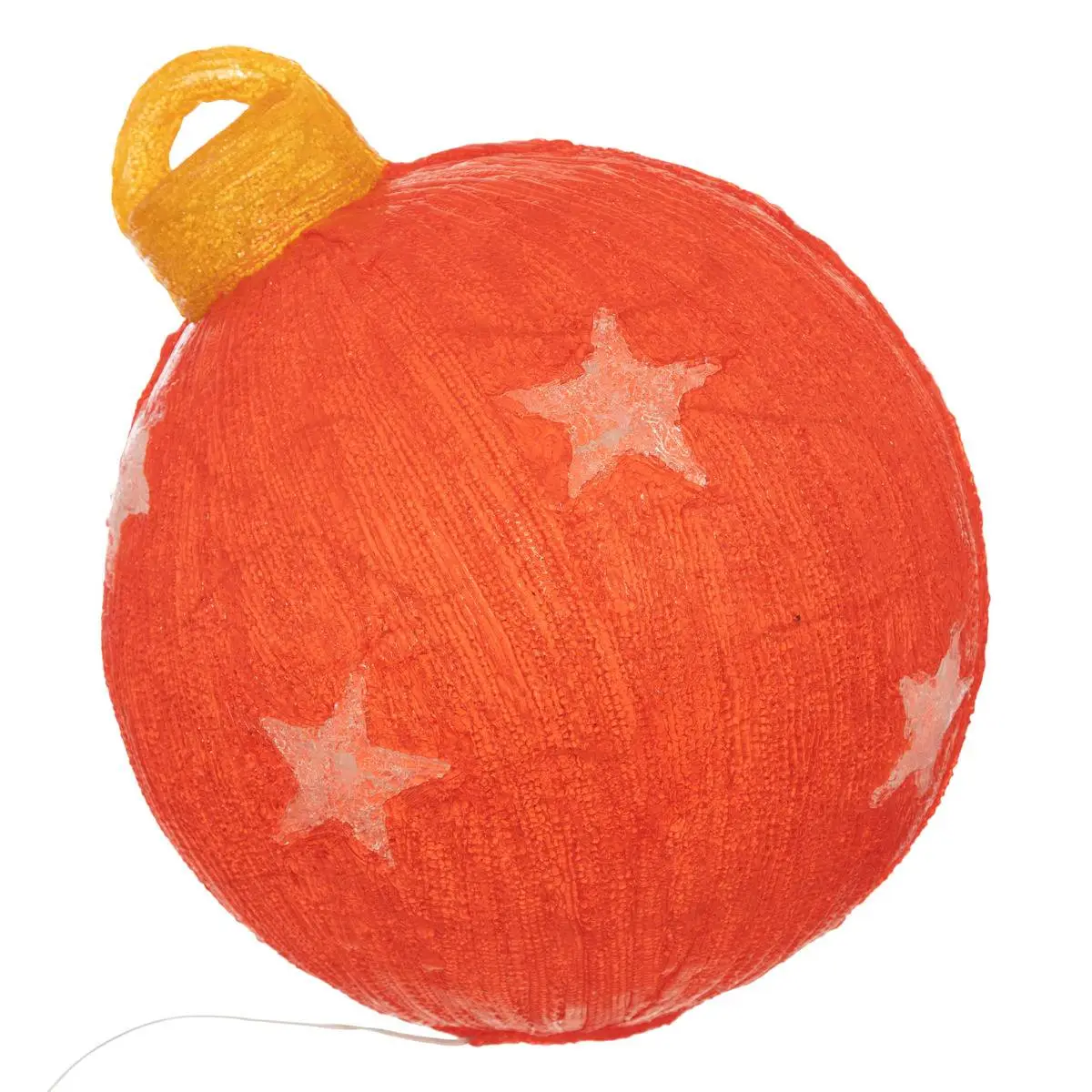 Forme acrylique boule de Noël lumineuse solaire 60 LED H.38cm FEERIC LIGHTS & CHRISTMAS