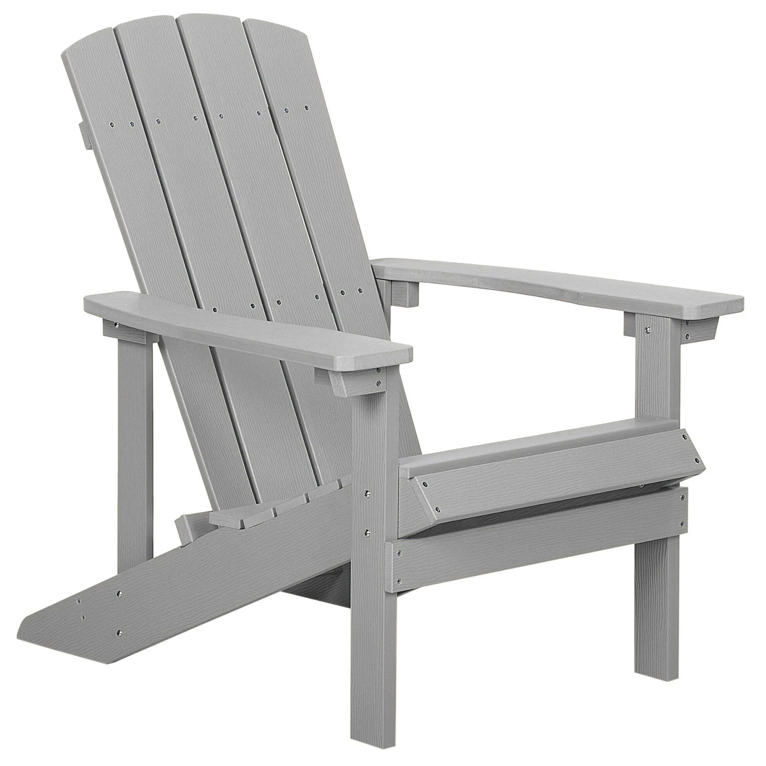 Chaise de jardin Bois synthétique Gris clair ADIRONDACK – Beliani