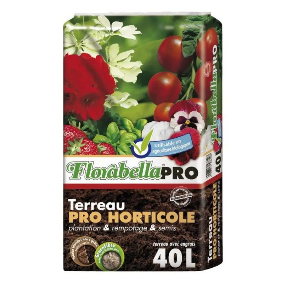 Flonabella PRO – Terreau Horticole 40L – Fibres de Coco