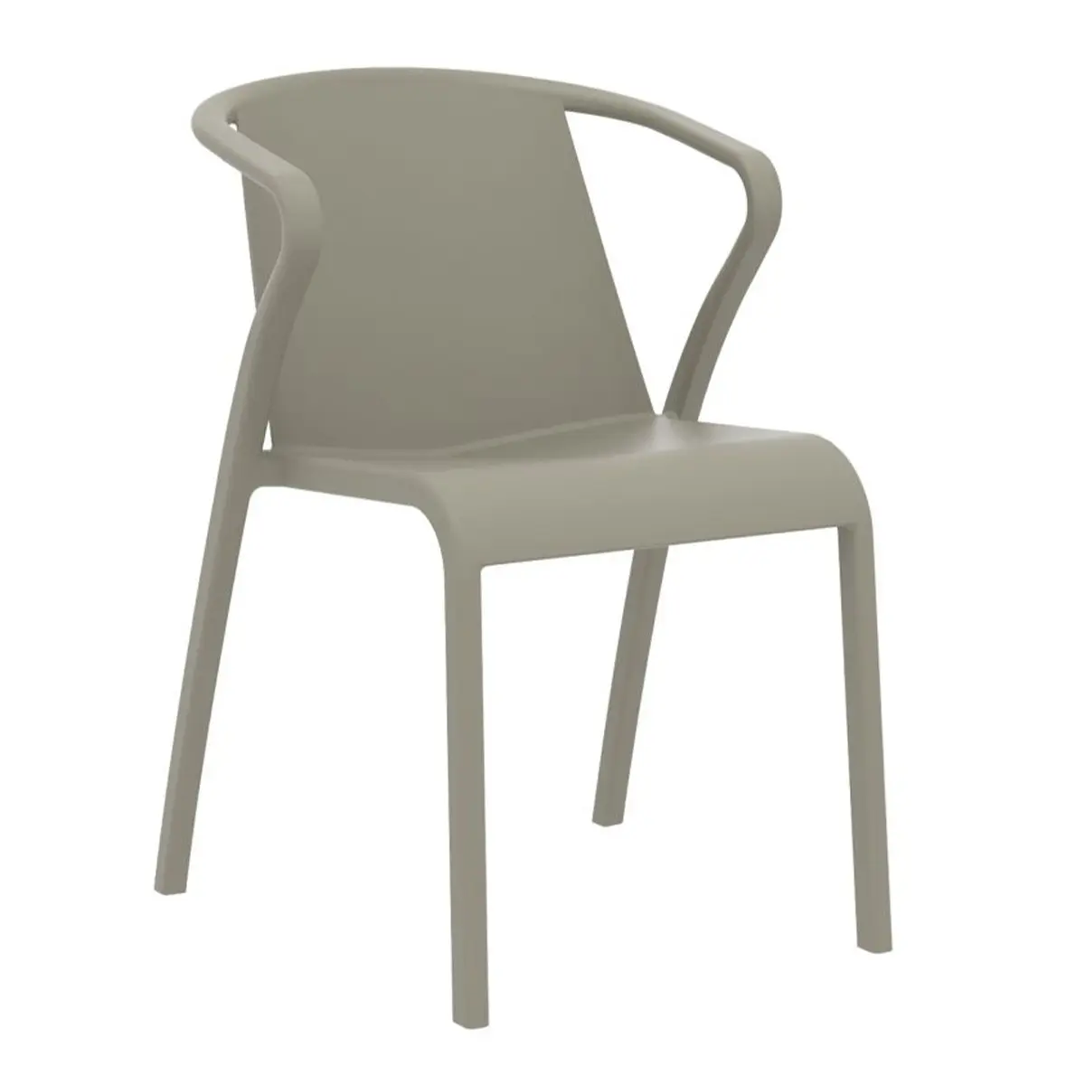 Fauteuil de Jardin Empilable «Fado» 76cm Taupe