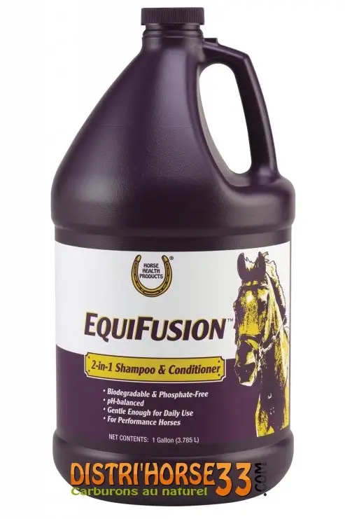 Equifusion – Shampoing 2 en 1 chevaux – 1L