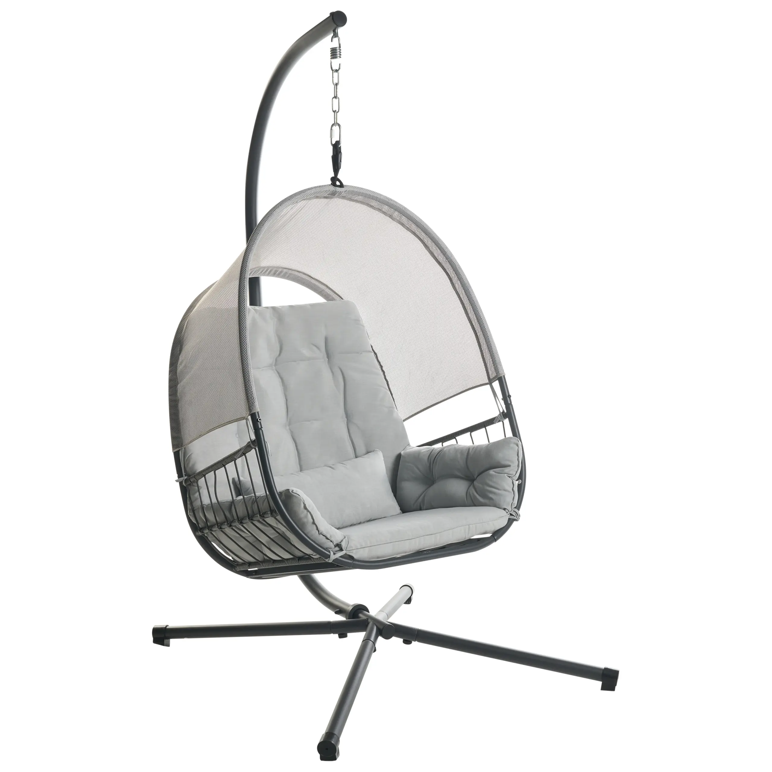 Chaise porte-à-faux Tissu maillé Gris clair ALVIANO – Beliani