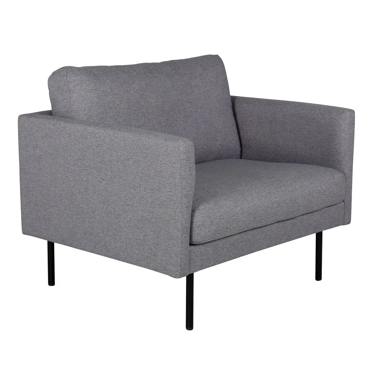 Fauteuil en Tissu «Zoom» 95cm Gris