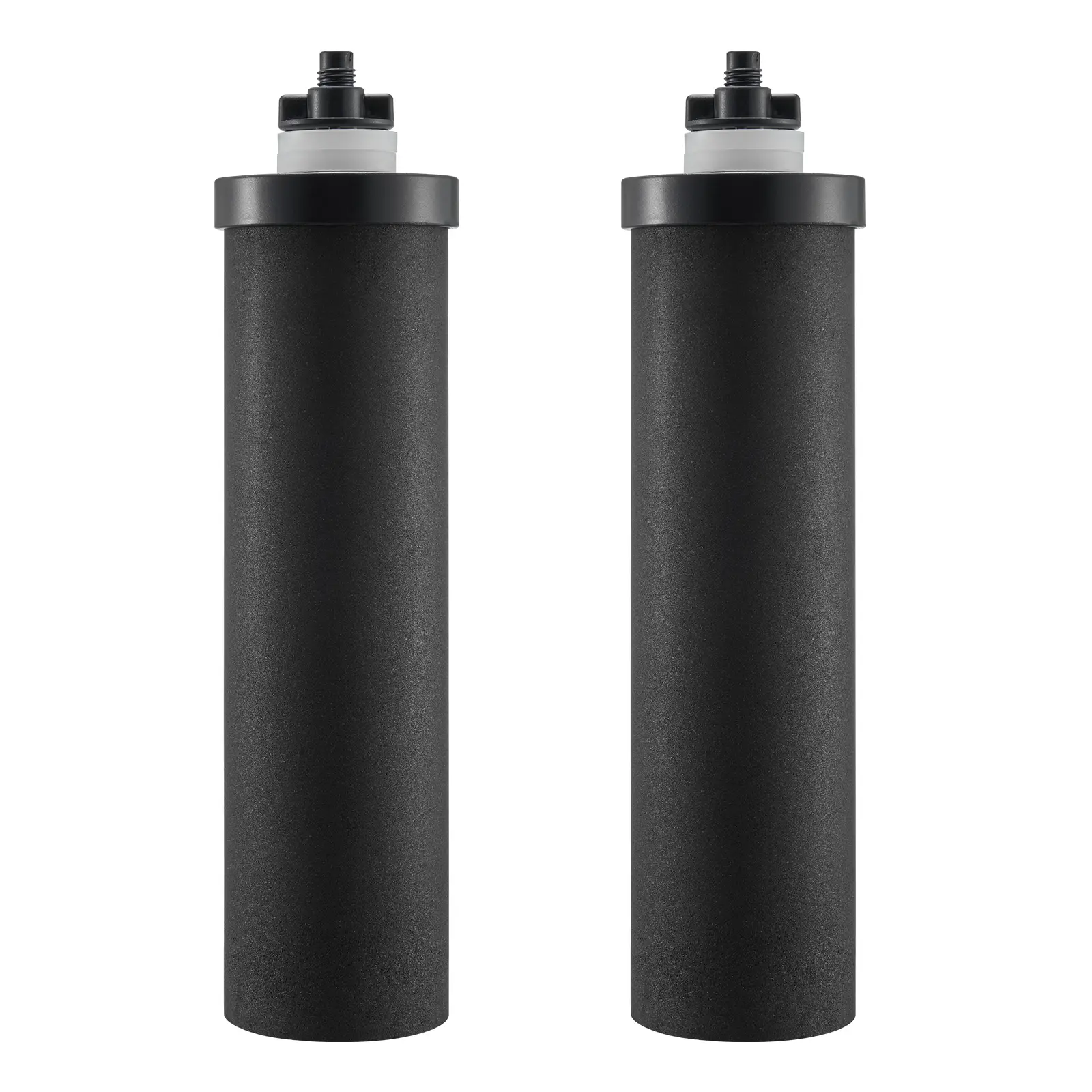 VEVOR Filtres eau rechange charbon actif, lot 2, purification, gravité, compatible marques, noir.