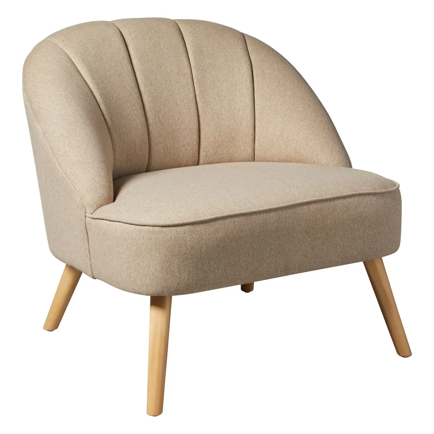 Fauteuil en velours et pieds en bois NAOVA – Atmosphera