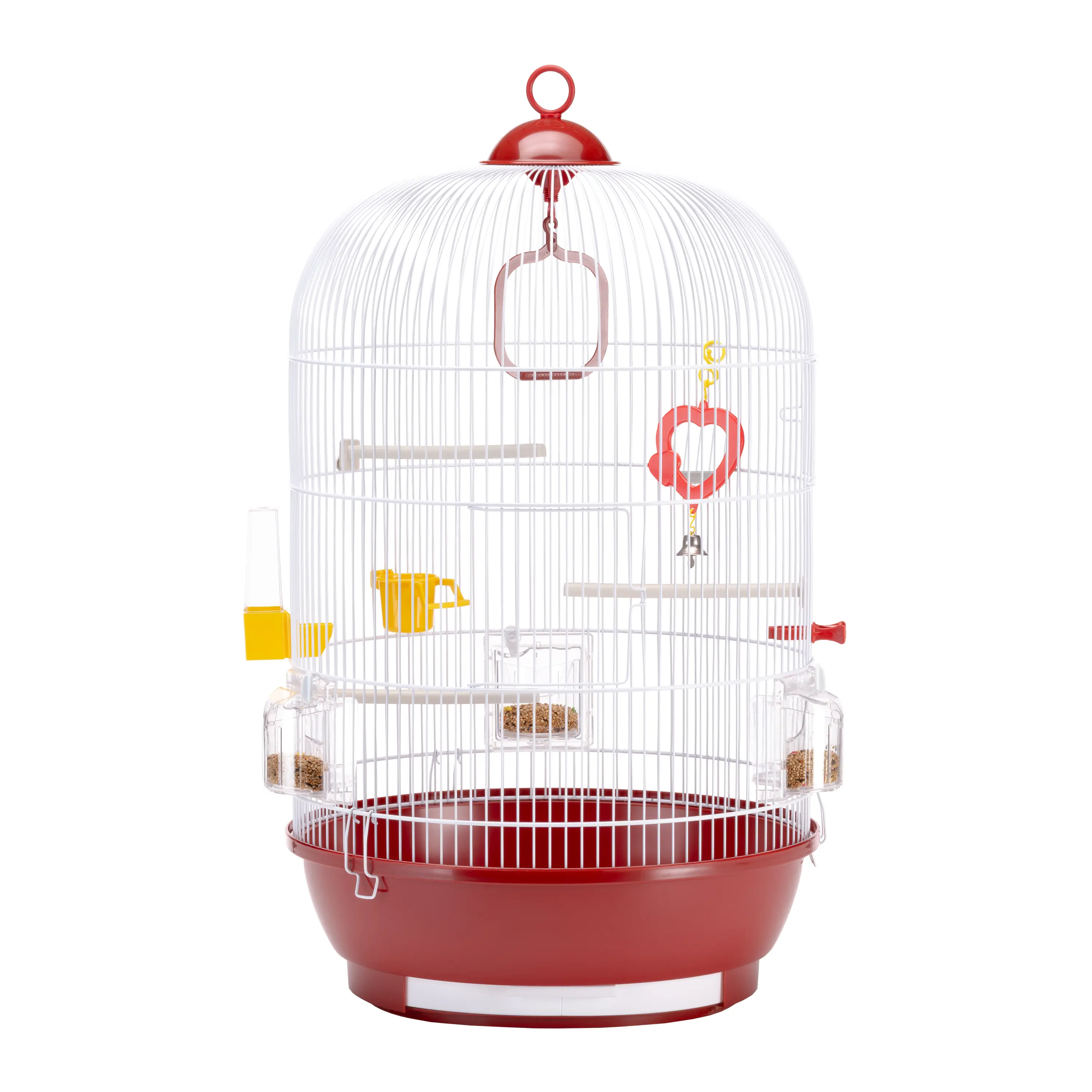 Ferplast Cage à Oiseaux DIVA Cage pour Oiseaux, Canaris, Pinsons, Perruches Ondulées, Inséparables, en Métal, Accessoires inclus Mangeoires rotatives