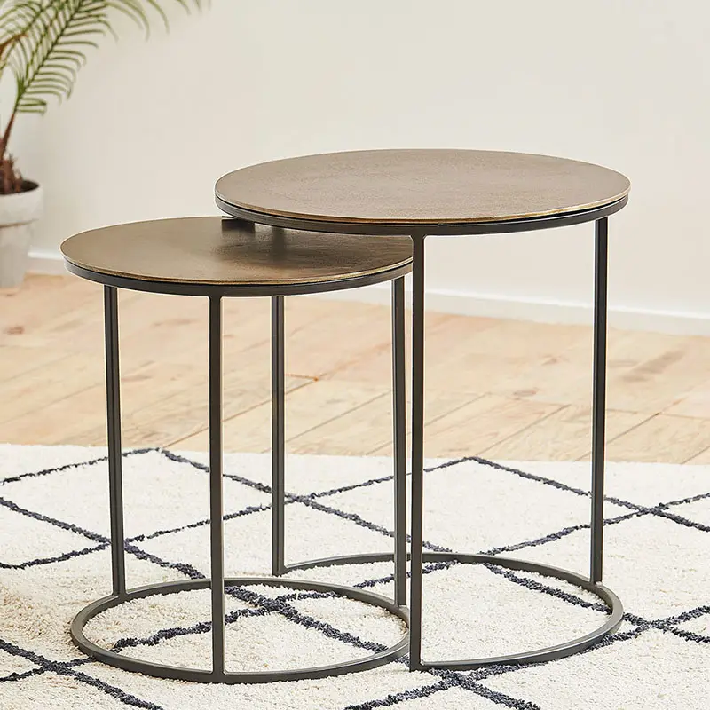 Ensemble deux tables gigognes Felia 49x53cm