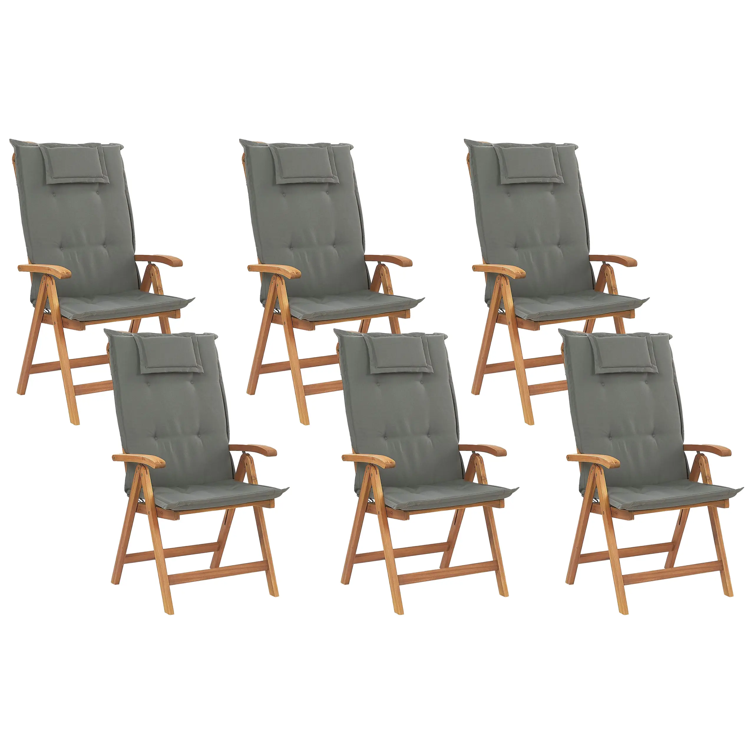 Chaise de jardin Acacia Gris graphite JAVA Beliani